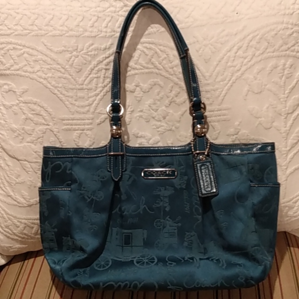 Coach Bag Beautiful Blue Excellent Condition